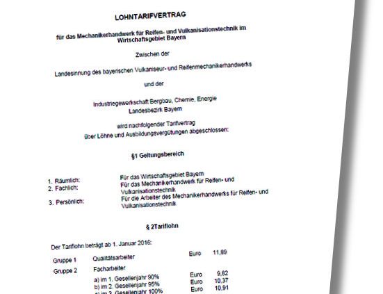 Landesinnung Bayern Tarifverträge