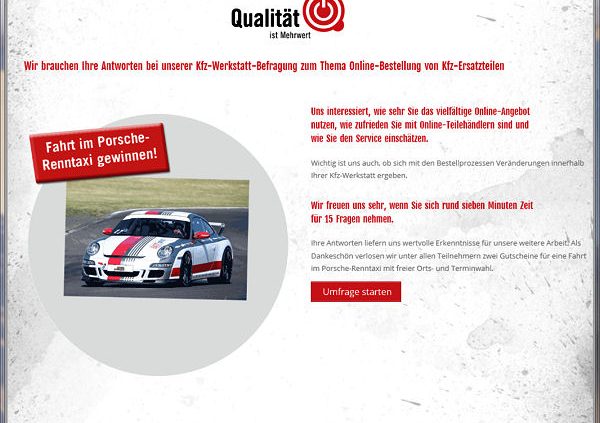 Qualität ist Mehrwert Onlineumfrage