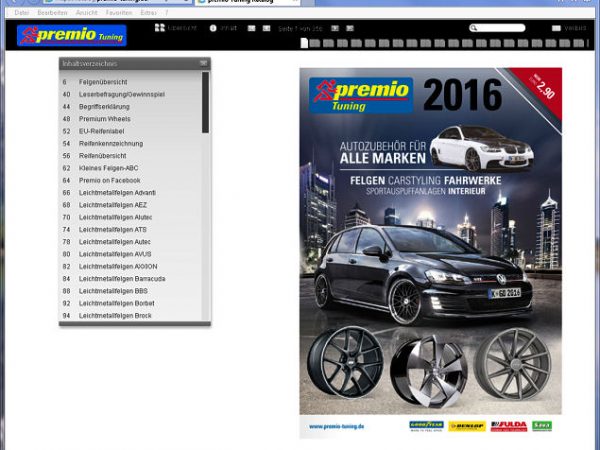Premio Tuningkatalog 2016 online