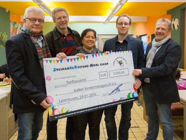 ZBR Hohl Spendenübergabe an Kalker Kindermittagstisch