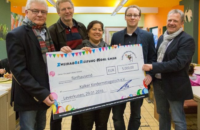 ZBR Hohl Spendenübergabe an Kalker Kindermittagstisch