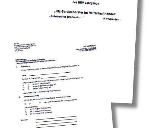 BRV Lehrgang Kfz Serviceberater