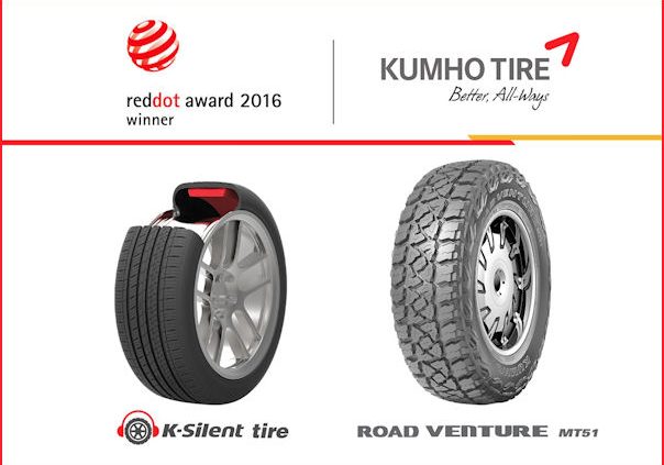 Kumhos Red Dot Award Winners Kumho K Silent tire and Kumho Road Venture MT51 tb