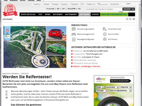 AutoBild Ebay Gewinnspiel