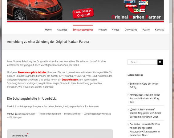 OMP nächste Schulungen