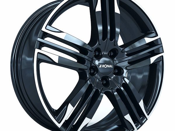 RONAL R58 jetblack white rim