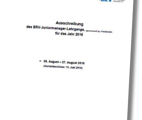 BRV Juniormanagerlehrgang 2016