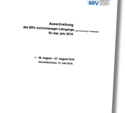 BRV Juniormanagerlehrgang 2016