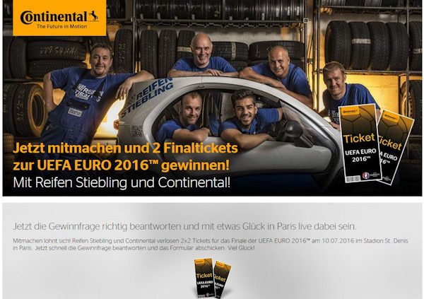 Screenshot Landing Page Reifen Stiebling klein