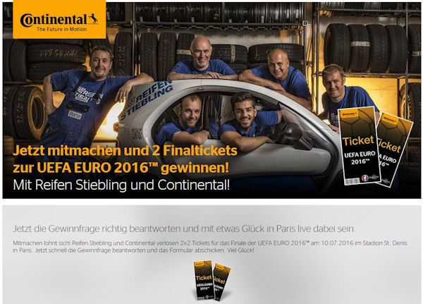 Screenshot Landing Page Reifen Stiebling klein