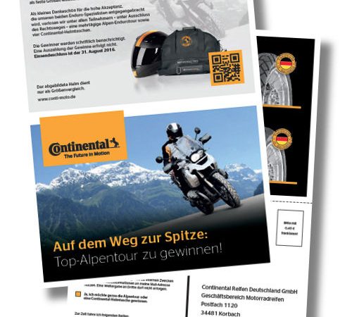 Conti Motorradalpentourgewinnspiel