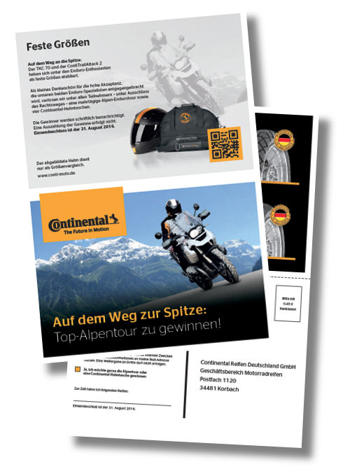 Conti Motorradalpentourgewinnspiel
