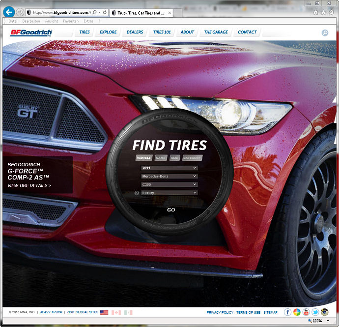 Michelin BFGoodrich Onlinevertrieb in USA