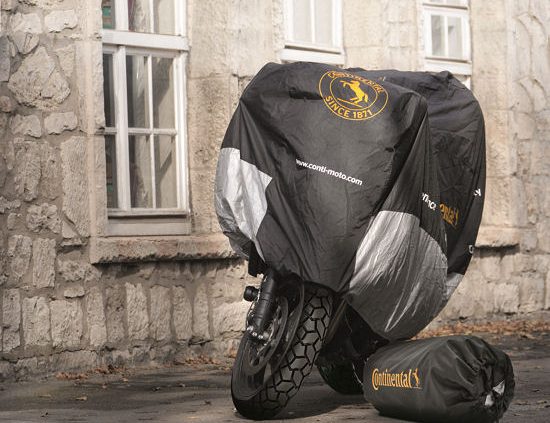Conti Motorradreifenaktion Abdeckplane