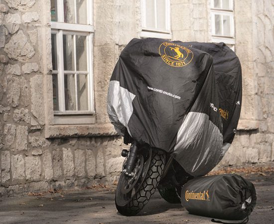 Conti Motorradreifenaktion Abdeckplane