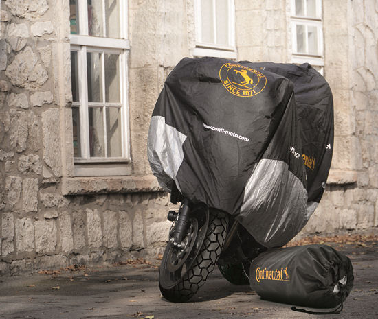 Conti Motorradreifenaktion Abdeckplane