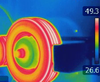 Thermografieaufnahme Rollwiderstandsmessung Prüflabor Nord tb