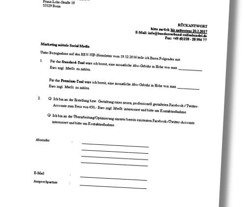 BRV Social Media Unterstützung