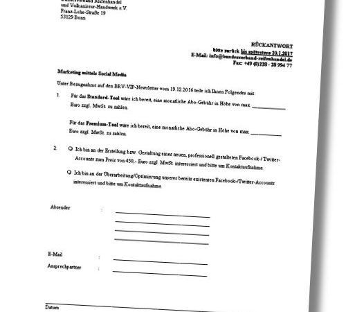 BRV Social Media Unterstützung