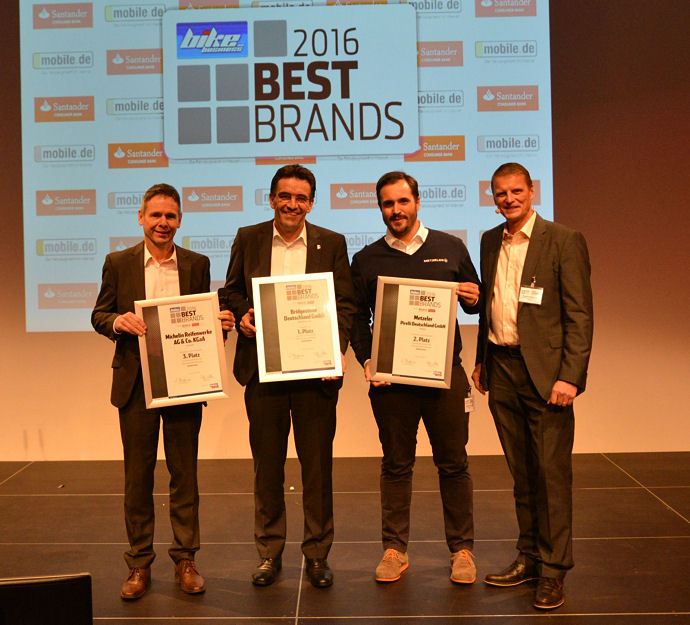 Bike und Business Best Brands 2016 Reifenhersteller