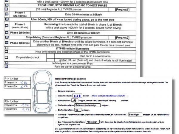 TE Protokoll und VW Bedienungsanleitung RDKS