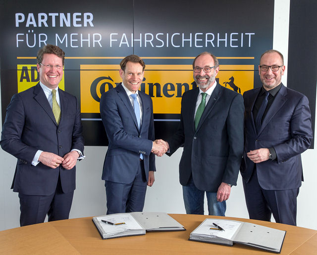 Conti Fahrsicherheitpartnerschaft mit dem ADAC