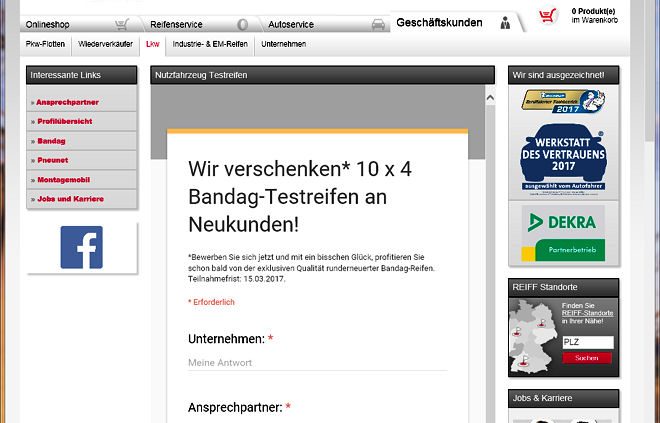 Reiff setzt auf Runderneuerte