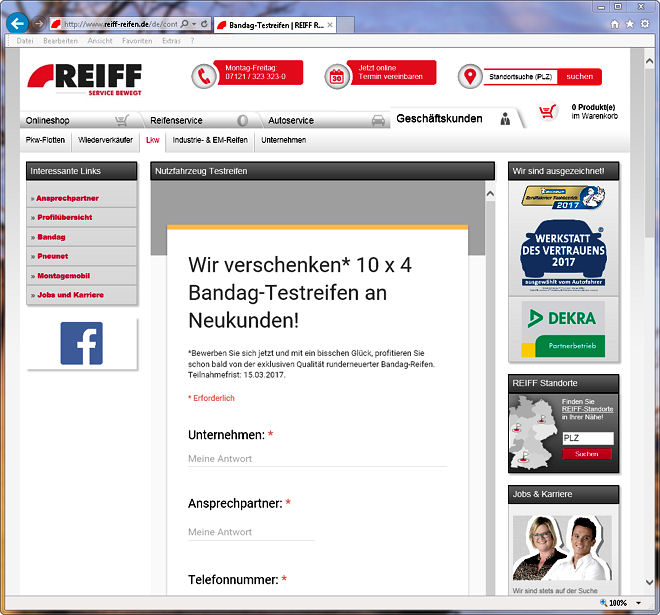 Reiff setzt auf Runderneuerte