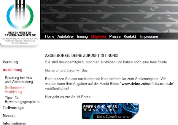 Ausbildung Meldung Landesinnung klein
