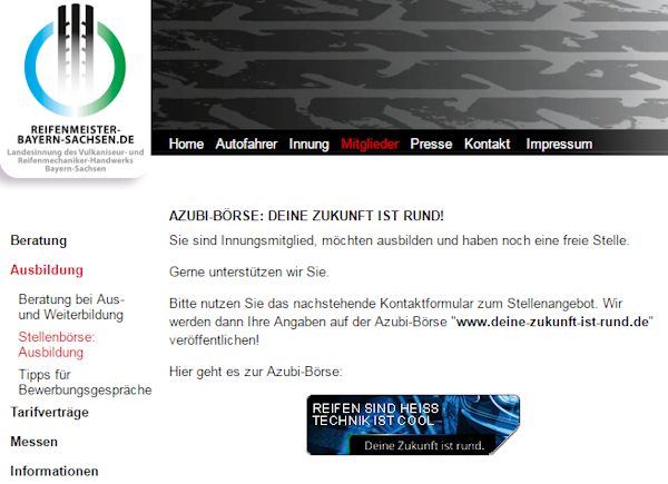 Ausbildung Meldung Landesinnung klein