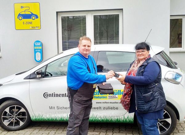 Reifen Müller Elektoautos als Werkstattersatzwagen