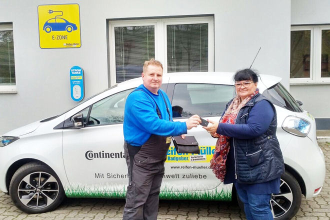 Reifen Müller Elektoautos als Werkstattersatzwagen