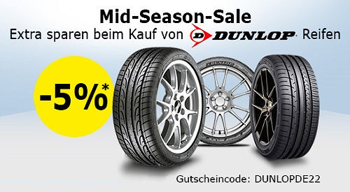 Delticom ReifenDirekt Mid Season Sale Dunlop