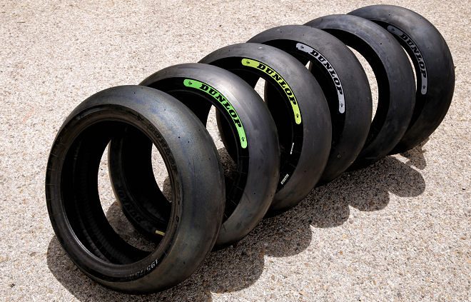 Dunlop farbige Moto2 und Moto3 Reifen