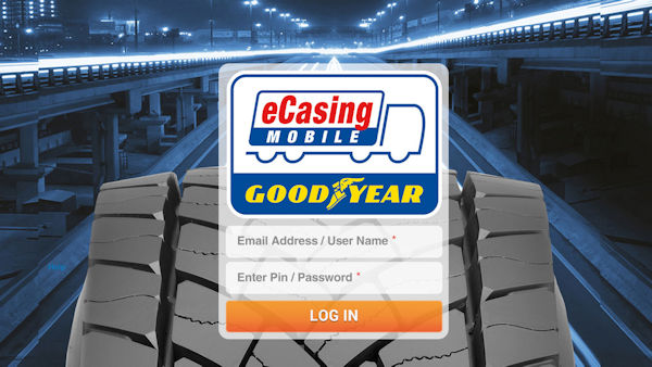 Goodyear eCasing Mobile App Login Tablet klein