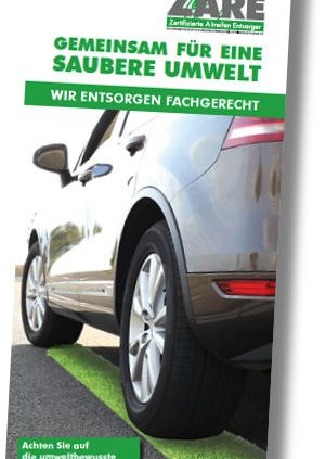 ZARE Endkundenflyer Altreifenentsorgung