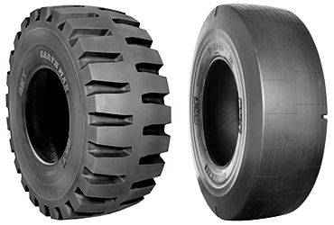 BKT Earthmax SR 43 links und Earthmax SR 55