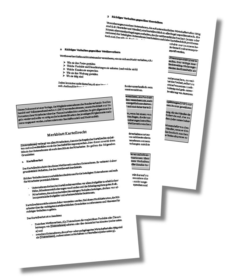 BRV Merkblatt Kartellrecht
