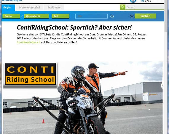 Delticom MotorradreifenDirekt und ContiRidingSchool