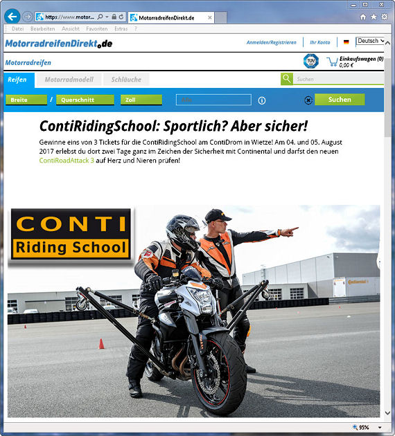 Delticom MotorradreifenDirekt und ContiRidingSchool