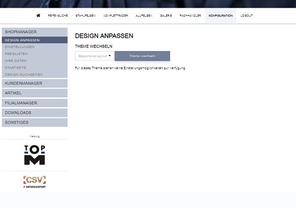 Saitow responsive Design für Tyre Shopping Pro
