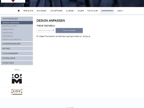 Saitow responsive Design für Tyre Shopping Pro