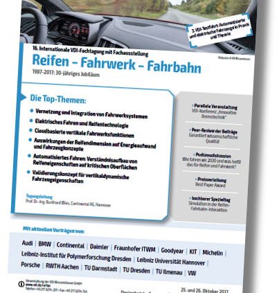 VDI Tagung Reifen Fahrwerk Fahrbahn
