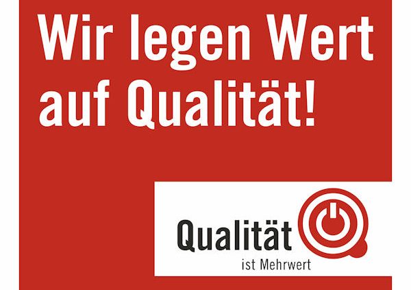 logo wir legen wert auf qualitaet klein