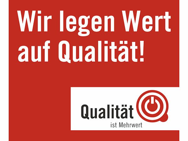 logo wir legen wert auf qualitaet klein