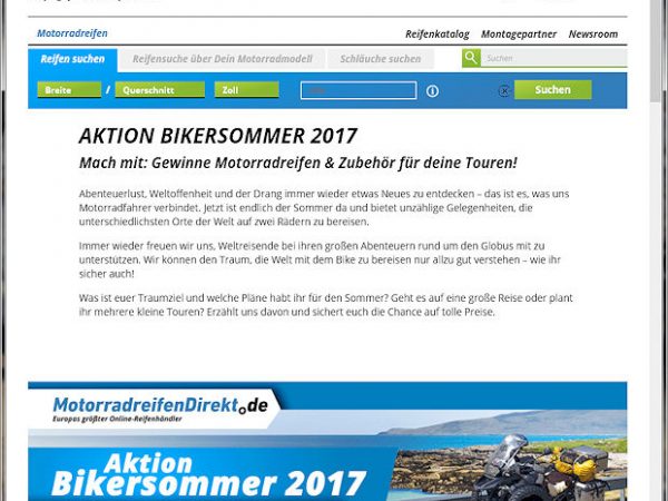 Delticom Aktion Bikersommer 2017