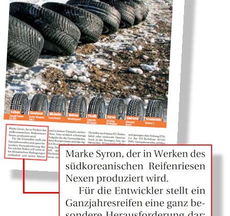 AutoBild Allrad Korrektur Ganzjahresreifentest