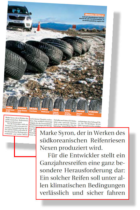 AutoBild Allrad Korrektur Ganzjahresreifentest
