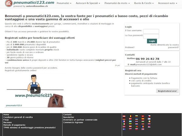 Screenshot Pneumatici123.com klein