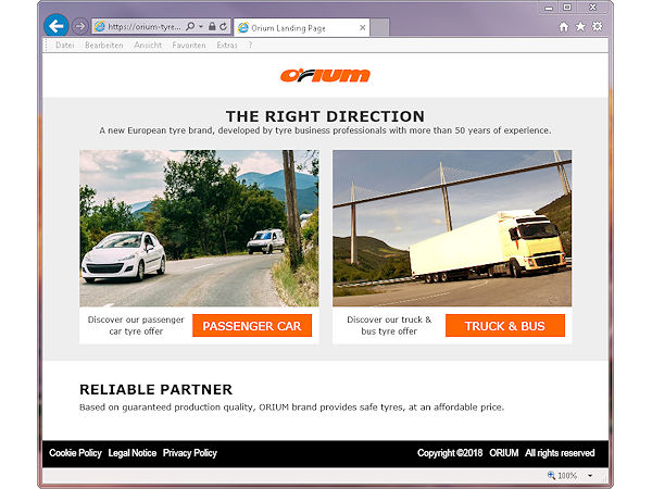 Orium Tyres Website 1